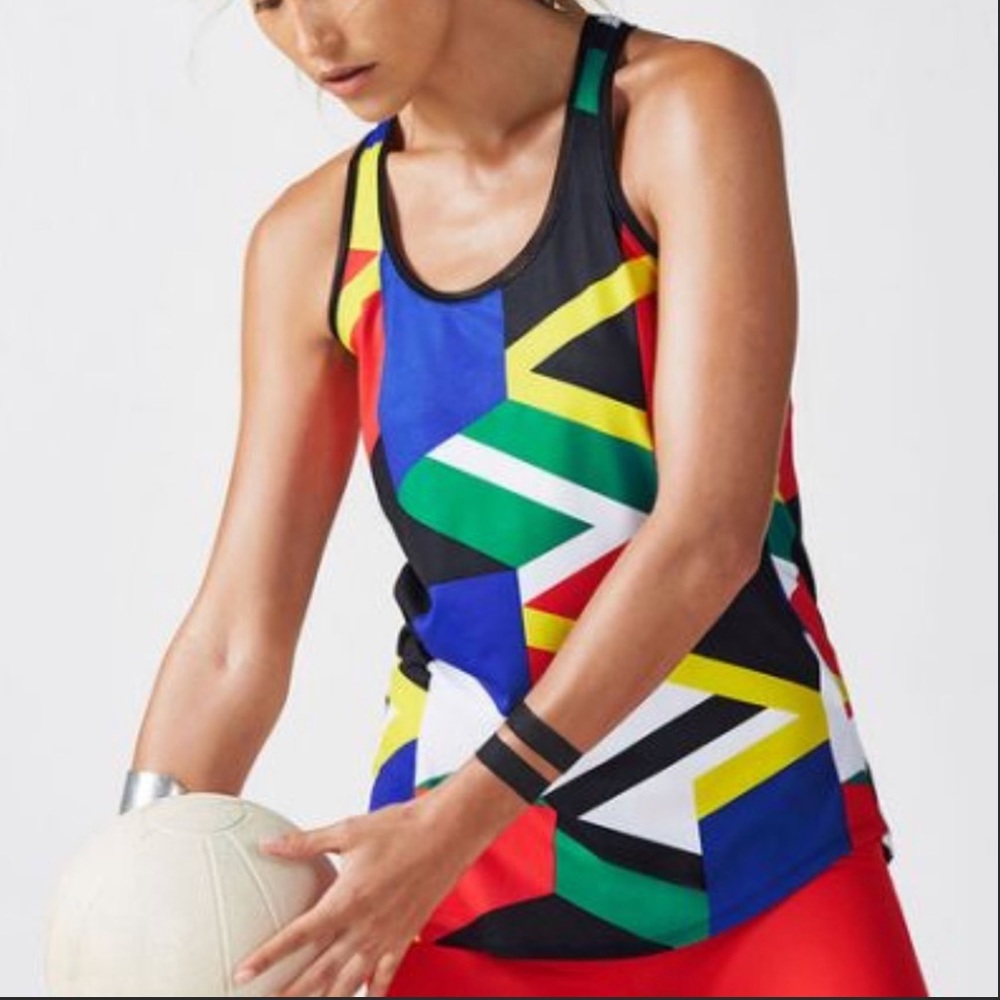 Fabletics Color Block Active Geometric Tank Top